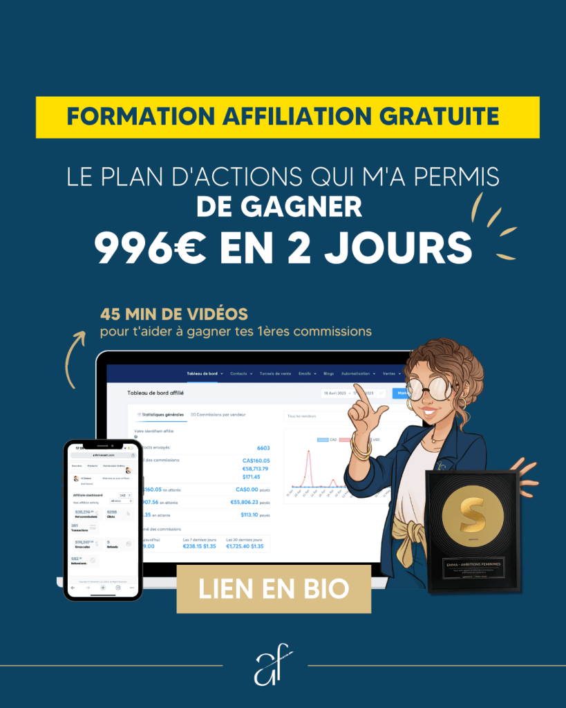 formation gratuite reine de l'affiliation sur l'affiliation marketing